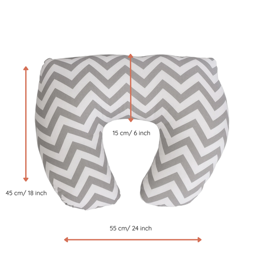 Baby Sitter Nursing and Play Cushion - Grey Chevron