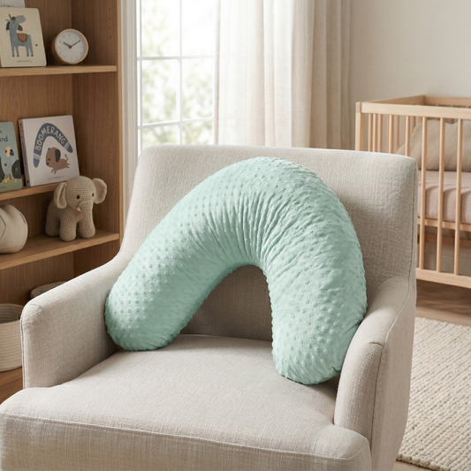 Boomerang Nursing Cushion - Seafoam Chenille