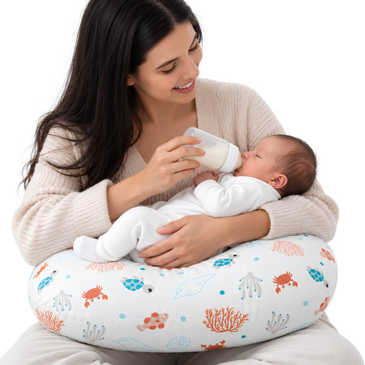 Jolly Jumper Baby Sitter Nursing Pillow - Beach Turtles