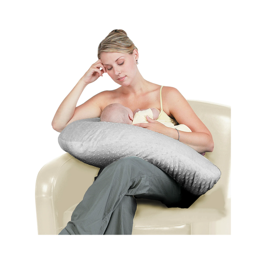 Boomerang Nursing Cushion - Grey Chenille