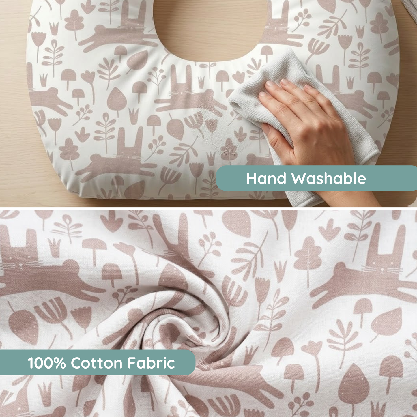 Jolly Jumper Baby Sitter Nursing Pillow - Beige Bunny