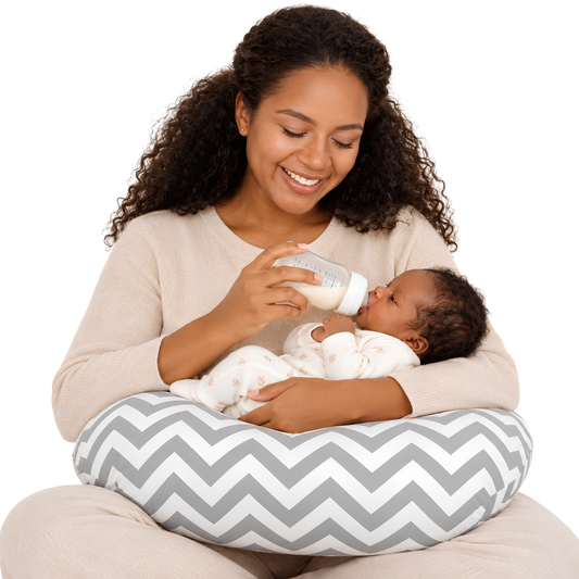 Baby Sitter Slip Cover - Grey Chevron
