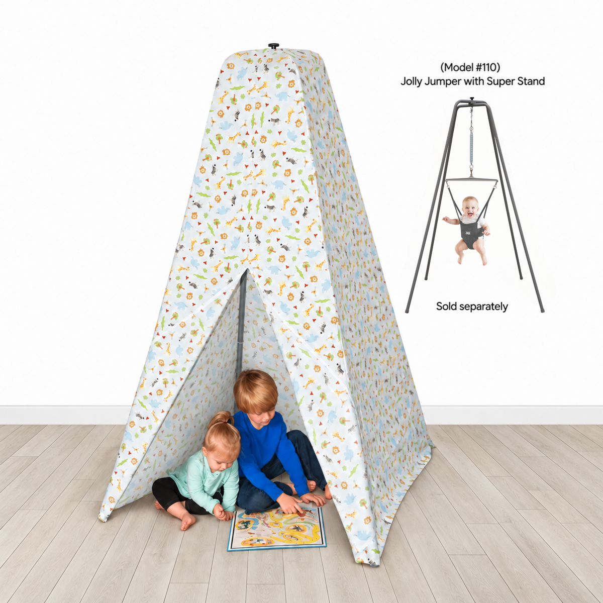 Teepee Tent (for Jolly Jumper with Super Stand) - White Safari