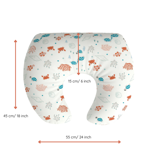 Jolly Jumper Baby Sitter Nursing Pillow - Beach Turtles