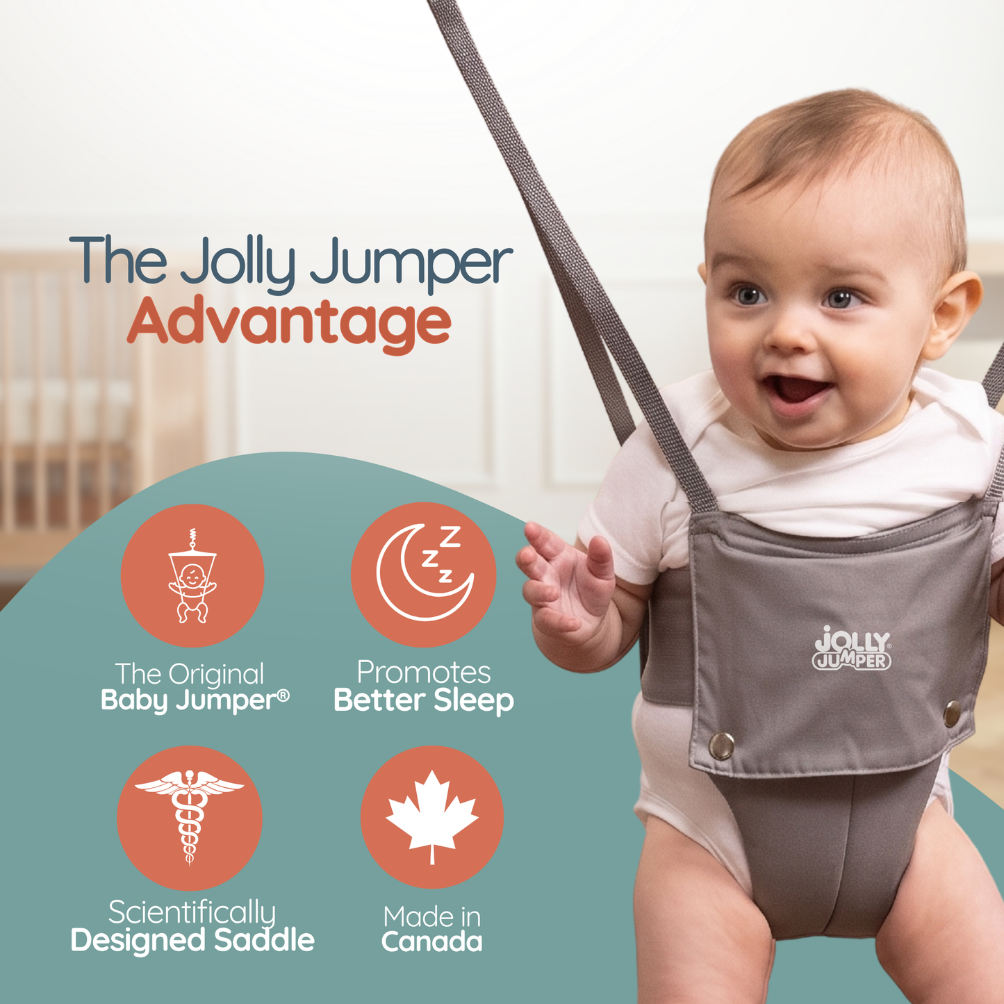The Original Jolly Jumper *ELITE* with Super Stand and Doorway Conversion Kit
