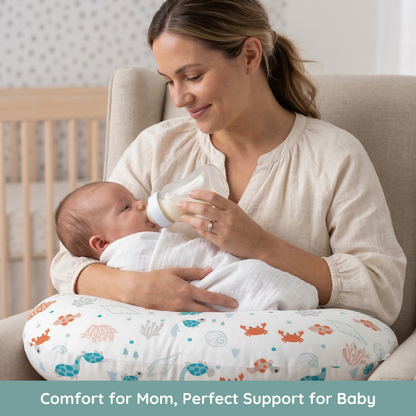 Jolly Jumper Baby Sitter Nursing Pillow - Beach Turtles