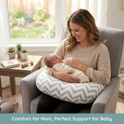 Baby Sitter Nursing and Play Cushion - Grey Chevron