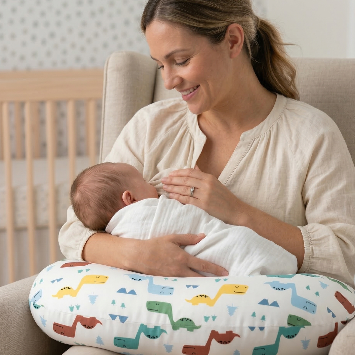 Jolly Jumper Baby Sitter Nursing Pillow - Dinosaurs