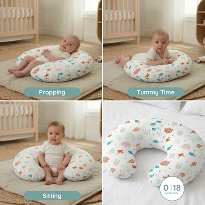 Jolly Jumper Baby Sitter Nursing Pillow - Beach Turtles