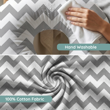 Baby Sitter Nursing and Play Cushion - Grey Chevron