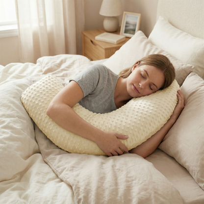 Boomerang Nursing Cushion - Cream Chenille