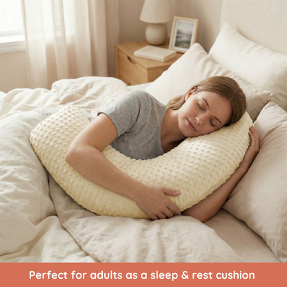 Boomerang Nursing Cushion - Cream Chenille