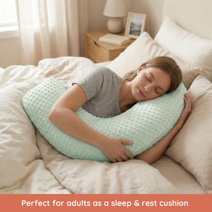 Boomerang Nursing Cushion - Seafoam Chenille