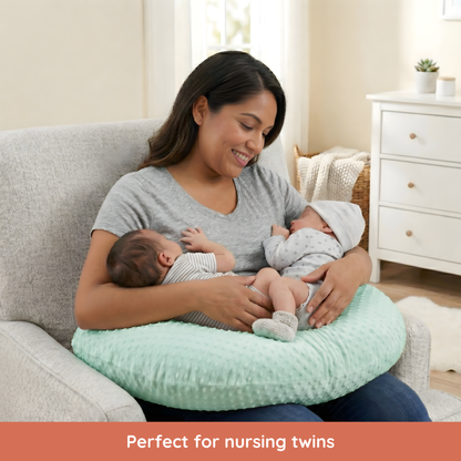 Boomerang Nursing Cushion - Seafoam Chenille