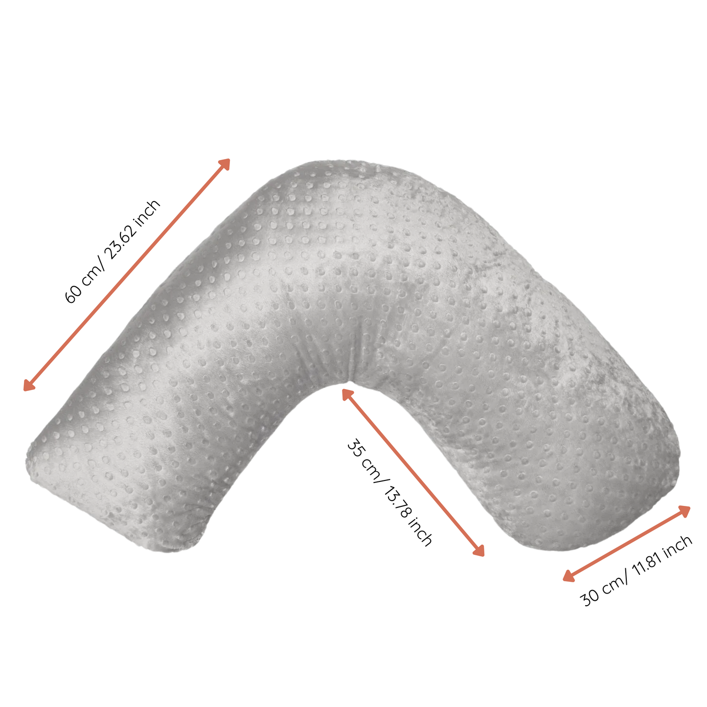 Boomerang Nursing Cushion - Grey Chenille