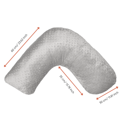 Boomerang Nursing Cushion - Grey Chenille