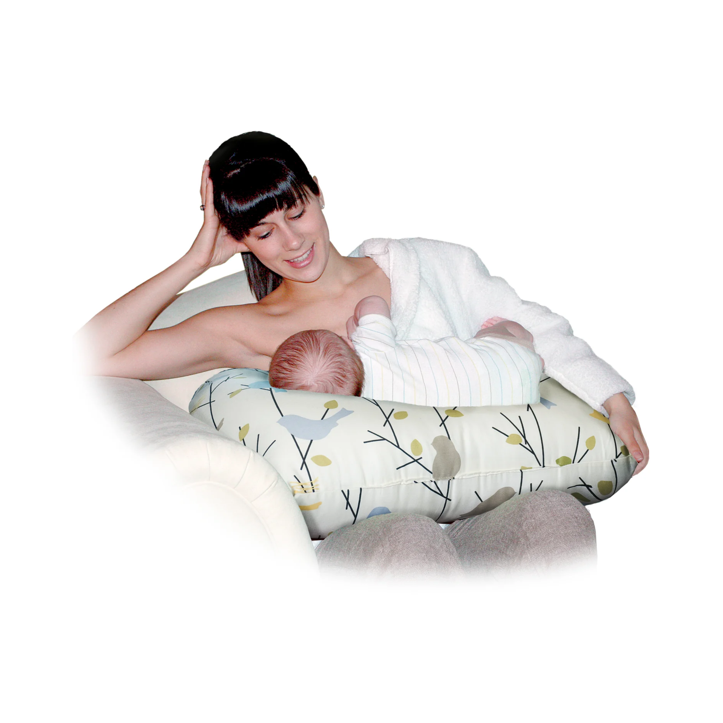 Baby Sitter Nursing and Play Cushion - Earthtone Birdies