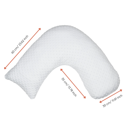 Boomerang Nursing Cushion - White Chenille