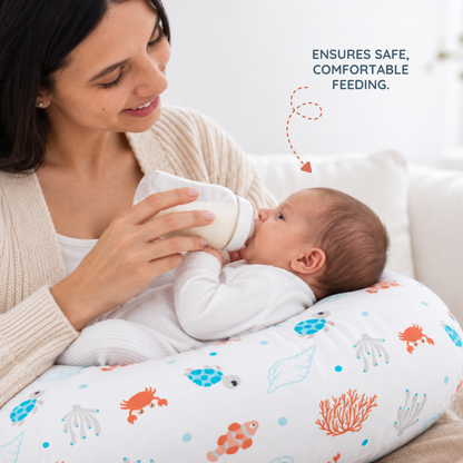Jolly Jumper Baby Sitter Nursing Pillow - Beach Turtles