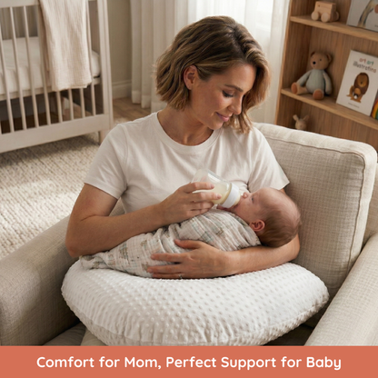 Boomerang Nursing Cushion - White Chenille