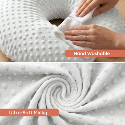 Boomerang Nursing Cushion - White Chenille