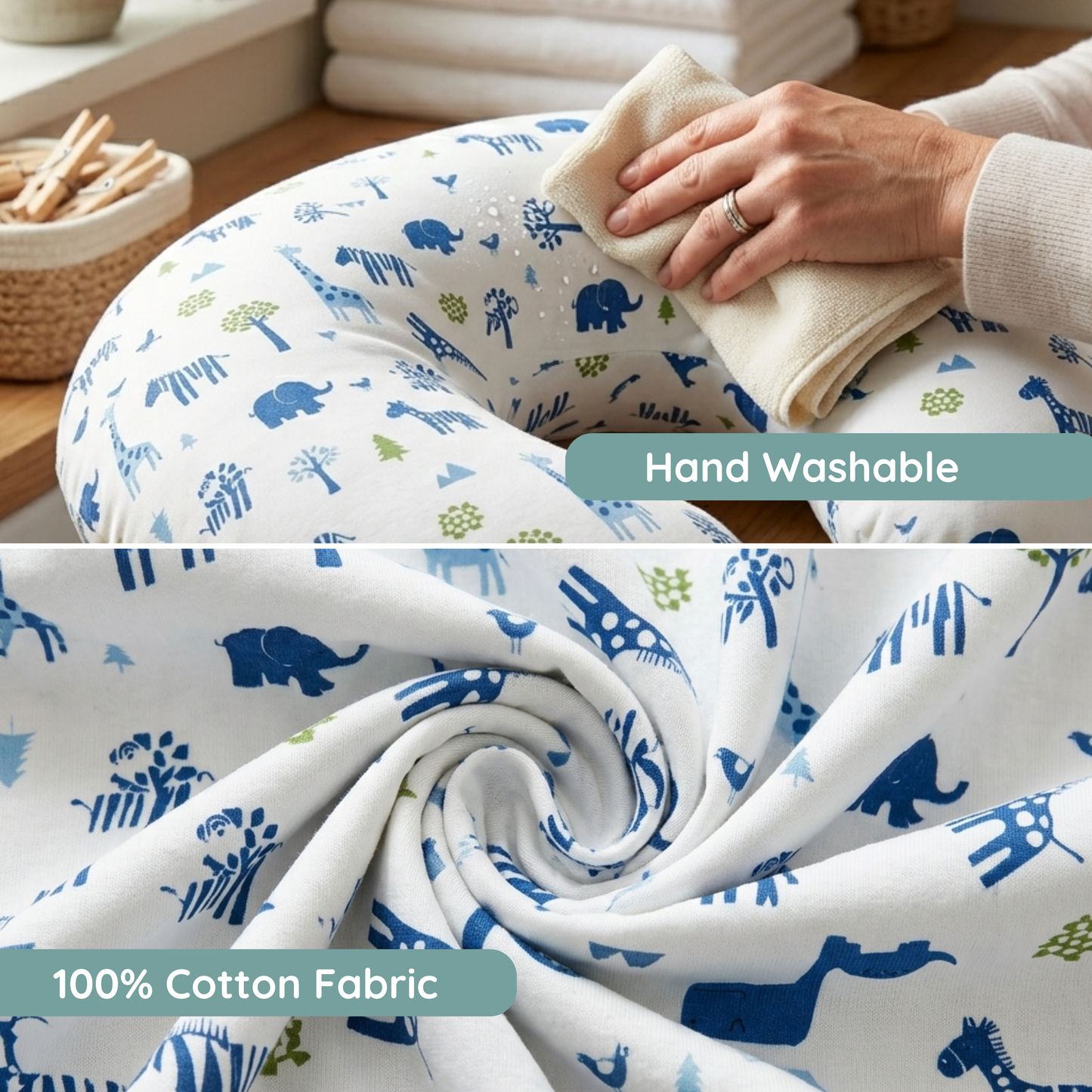 Baby Sitter Nursing and Play Cushion - Navy Jungle
