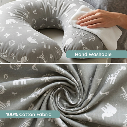 Baby Sitter Nursing and Play Cushion - Grey Jungle