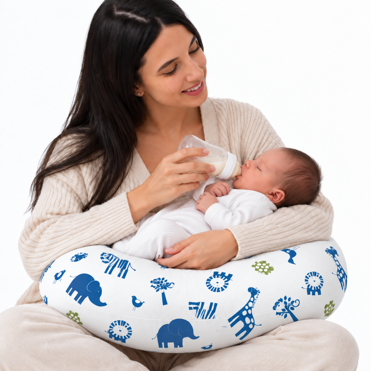 Baby Sitter Nursing and Play Cushion - Navy Jungle