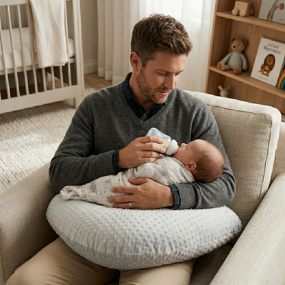 Boomerang Nursing Cushion - Grey Chenille