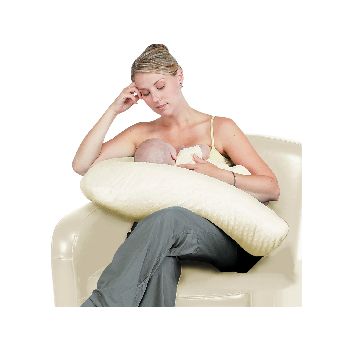Boomerang Nursing Cushion - Cream Chenille