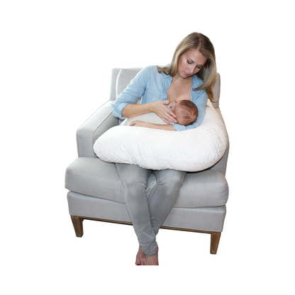 Boomerang Nursing Cushion - White Chenille
