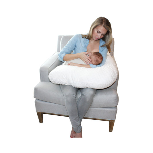 Boomerang Nursing Cushion - White Chenille