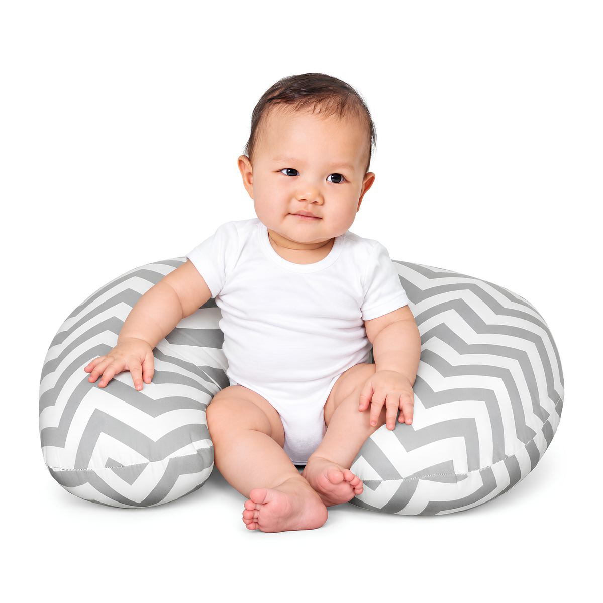 Baby Sitter Slip Cover - Grey Chevron