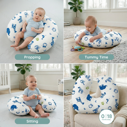 Baby Sitter Nursing and Play Cushion - Navy Jungle