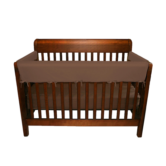 Soft Rail Convertible Crib Protector - 3 Piece Chocolate