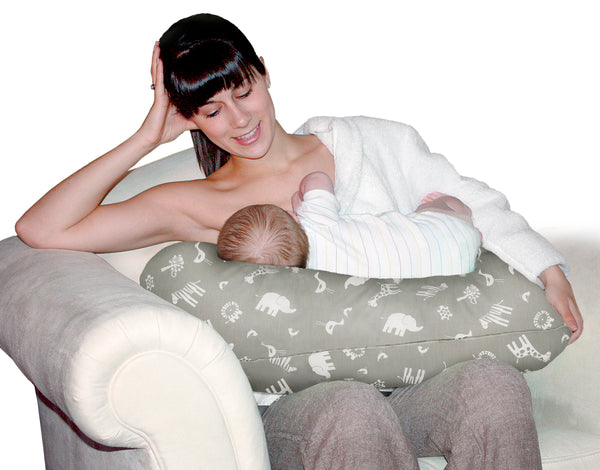 Baby Sitter Nursing and Play Cushion - Grey Jungle