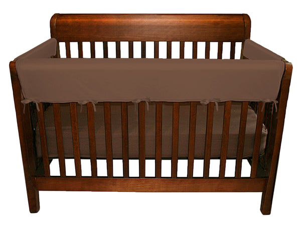 Soft Rail Convertible Crib Protector - 3 Piece Chocolate
